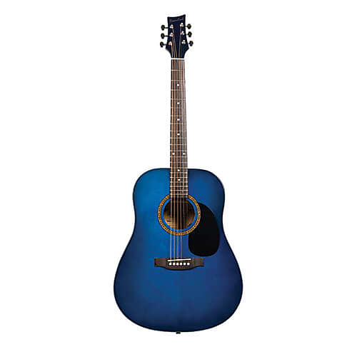 Beaver Creek 101 Series Acoustic Guitar Trans Blue w/Bag BCTD101TB image 1