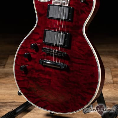 ESP LTD EC-1000 LH Quilted Maple EMG Left-Handed Guitar – See Thru Black Cherry image 3