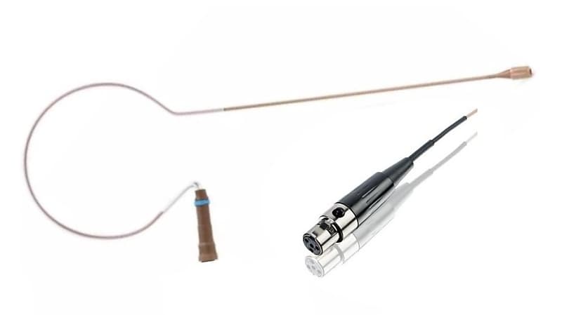 Countryman E6DW6L-SL E6 Directional Earset Mic with TA4F and Mid Gain, 1mm Light Beige image 1