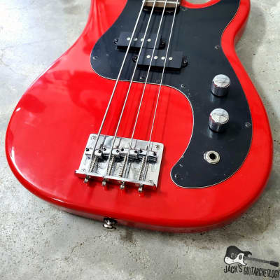 Hondo Deluxe MIJ Short Scale P-Bass Clone (Late 1970s, Hot Rod Red) imagen 16