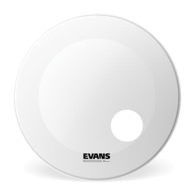 Evans EQ3 Resonant Coated White Bass Drum Head, 18 Inch image 1
