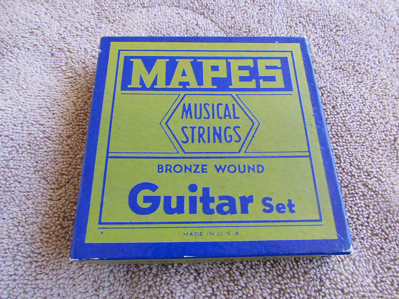 Mapes String Box Vintage 1950's/1960's Era With 3 Strings Cool Case Candy For Vintage Guitars image 1