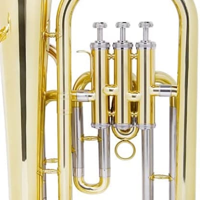 Mendini MBR-30 Intermediate Brass B Flat Baritone with Stainless Steel Pistons image 6