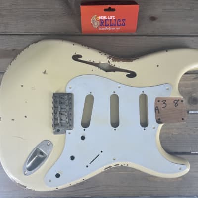 Real Life Relics Thinline F Hole Strat® Body Aged Vintage Blond image 1