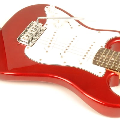 SX 1/2 Size Left Handed Electric Guitar Package w/Bag Cord Video RST 1/2 CAR Short Scale Left Red image 7