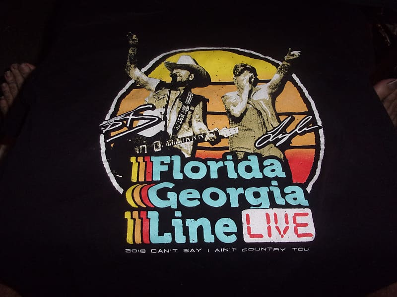 Florida Georgia Line Live Concert T Shirt Small Black with Print