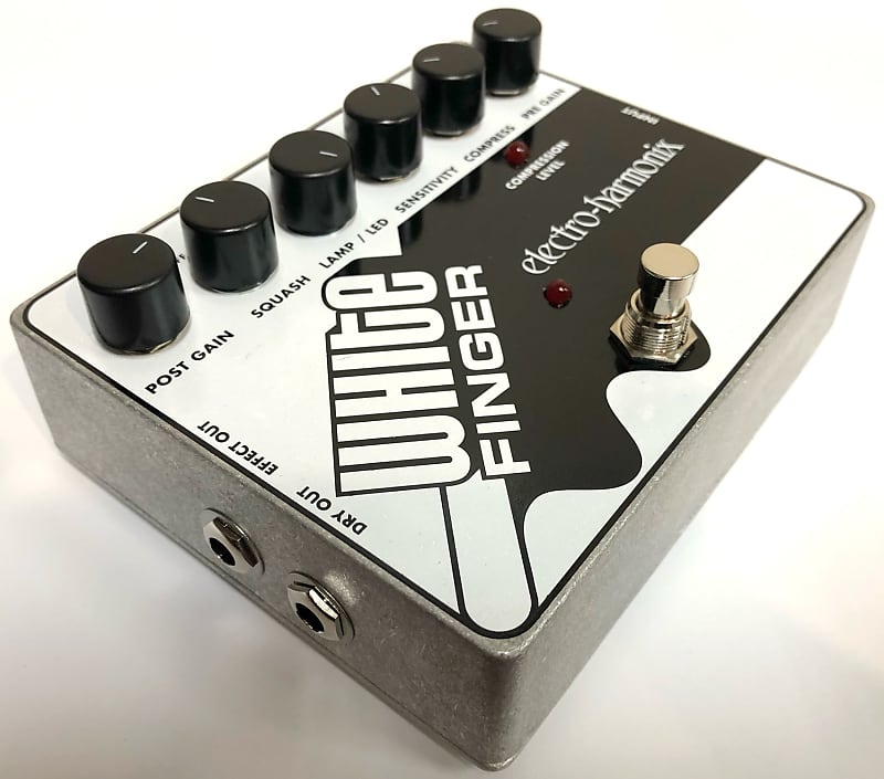 Used Electro-Harmonix EHX White Finger Analog Optical Compressor Effects  Pedal