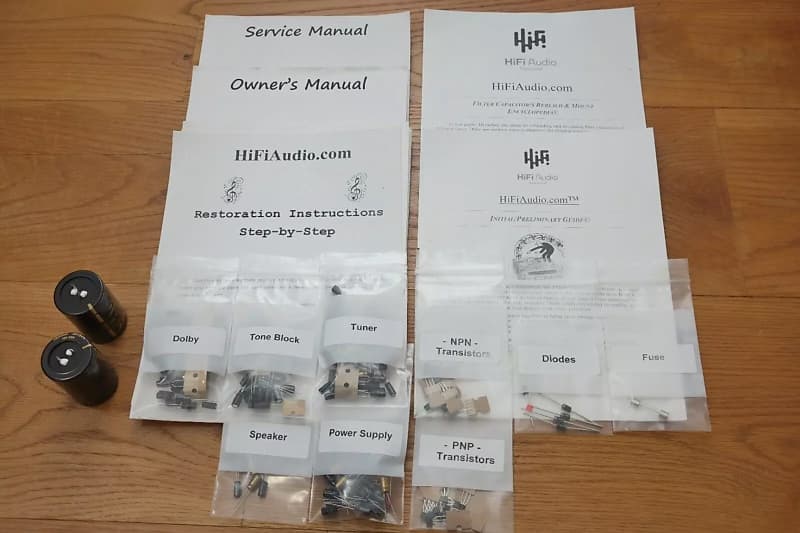 Kenwood KR-9000GX restoration kit filter capacitor repair rebuild fix  			