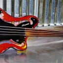 Ampeg AUB-1   1966 Black / Red /  Burst.  #30 of 400 Built.  Real Jazz Bass Guitar. Rare Collectible