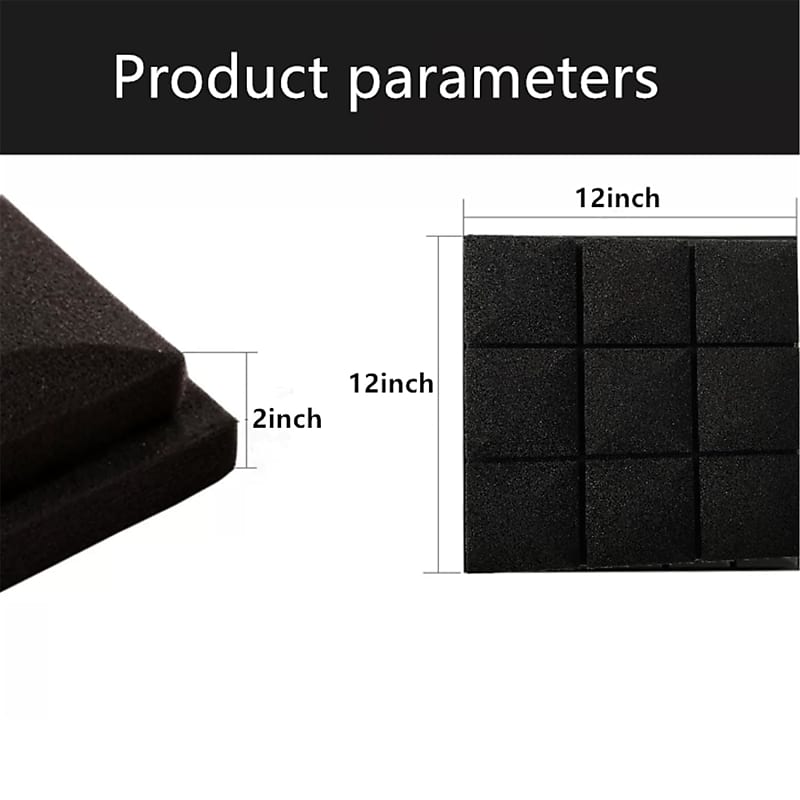 Thick Acoustic Foam Panels, 12 X 12 X 2 Inch 18 Pcs Broadband Sound  Absorbing Foam, Dense Soundproof Padding Tile, Recording Studio Foam  Absorber, Groove Decorative 3D Wall Ceiling Panel