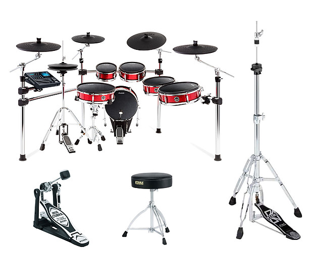 Alesis Strike Pro Drum Kit + Kick Pedal + HiHat Stand + Reverb