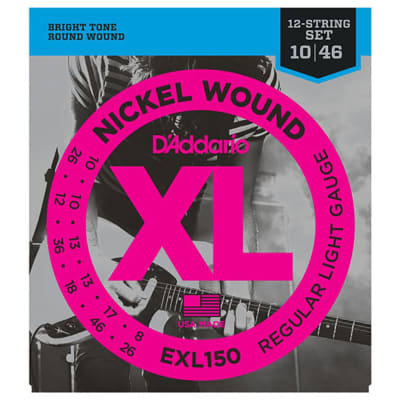 D'Addario EXL150 Nickel Wound 12-String Electric Guitar Strings Reg Light 10-46 image 1
