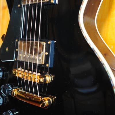AIO SC77  *Left-Handed Electric Guitar - Solid Black (no case) image 6