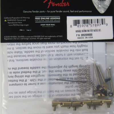 Fender Movable Intonating Brass Telecaster Saddles USA  0992099000 image 3
