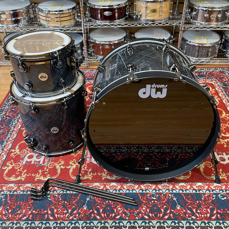 DW Collector's Series Pure Maple 24"/13"/16" Shell Pack in Grey Crystal image 1