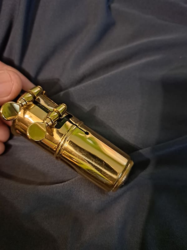 Yamaha 4c alto sax mouthpiece with gold yamaha ligature and Reverb