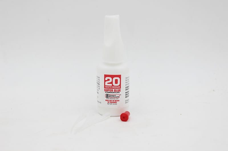 StewMac Tinted Super Glue, White, 0.5 oz. w/ Whip Tips image 1