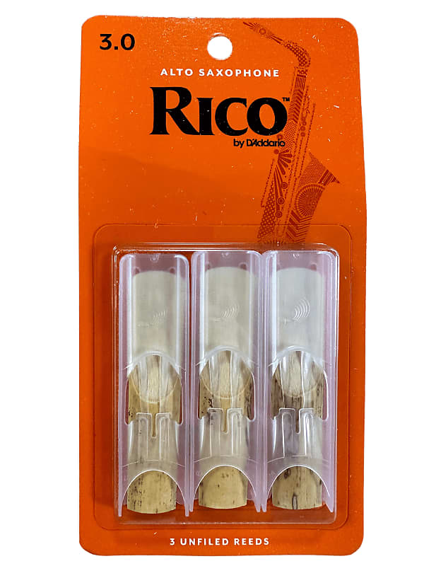 Rico Alto Sax Reeds, Strength 3, 3-pack image 1