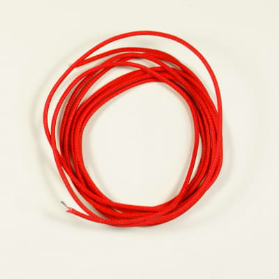 Single-Conductor Cloth-covered Guitar hookup Wire 26 AWG  6-Foot ,Red image 2