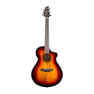 Breedlove Pursuit Exotic S Concert 6-String Myrtlewood Wood Top Acoustic Electric Guitar with Slim Neck and Pinless Bridge (Right-Handed, Canyon Burst) for sale