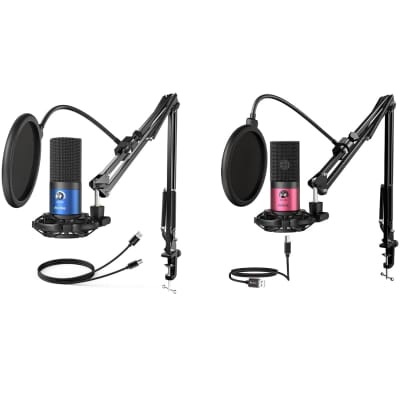 Samson Q2U Dynamic USB Microphone Podcasting Pack and Accessory Bundle with  Boom Arm + Headphones + Pop Filter + Fibertique Cloth