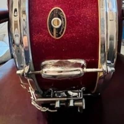 Slingerland No. 146 Hollywood Ace 5.5x14" 8-Lug Snare Drum with Rapid Strainer 1963 - 1976 - Red Sparkle image 13