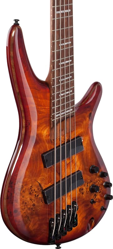 Ibanez SRMS805 Multi Scale 5-String Bass, Brown Topaz Burst