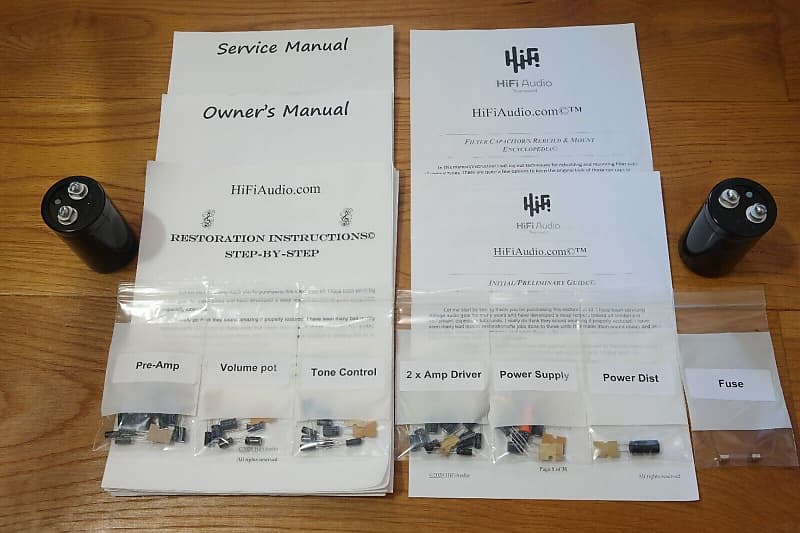 McIntosh MAC-4100 restoration kit filter capacitor repair rebuild fix  			