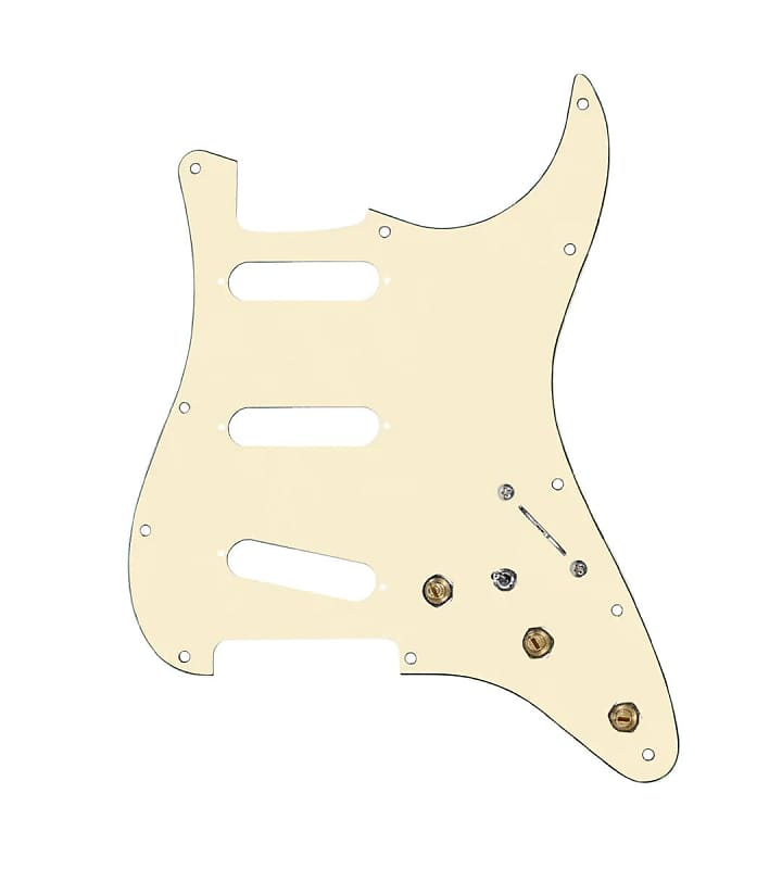 920D Custom 7 Way Blender Pre-Wired SSS Strat Pickguard - Aged White image 1