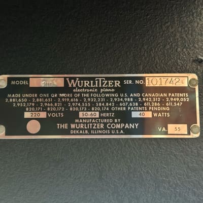Wurlitzer 210 Electric Piano image 6