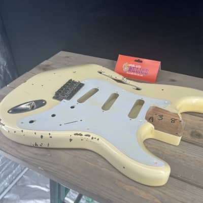 Real Life Relics Thinline F Hole Strat® Body Aged Vintage Blond image 2