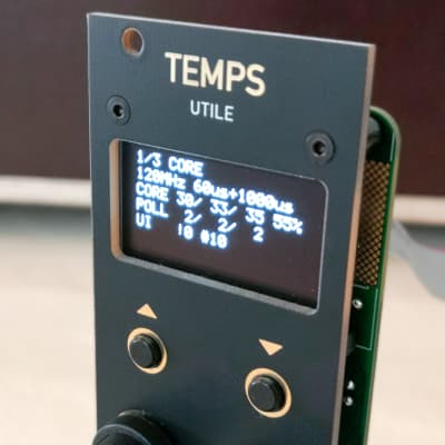 TEMPS Utile / Clockwork / 8HP / Eurorack Modular / Matte Black & Gold Panel imagen 4
