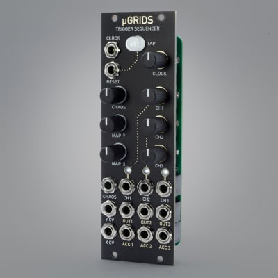 MicroGrids - 8HP Version of Mutable Instruments Grids / uGRIDS / Eurorack Modular /// Black & Gold Panel image 2