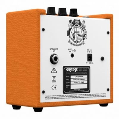 Orange Crush Amp Mini 3W Analogue Combo Battery Powered Amp Bundle with 2 Batteries & Liquid Audio Polishing Cloth - Electric Bass Guitar Amp, Portable Practice Amp, Mini Speaker Amplifier image 3