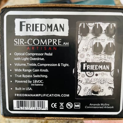 Friedman  SIR-COMPre Optical Compressor/Light Overdrive Pirate Pasley on top and Mat black on body image 5