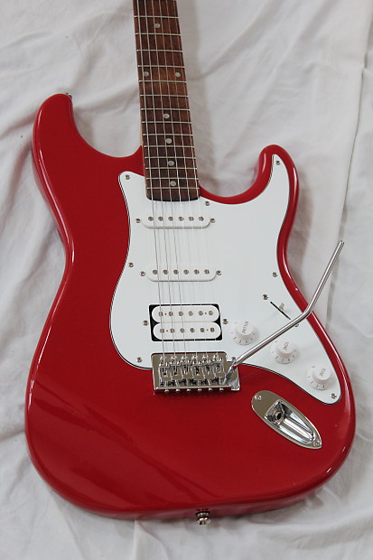 Crate Electra Electric Guitar Double Cut HSS Stratocaster Fat Strat Style - Red Finish image 1