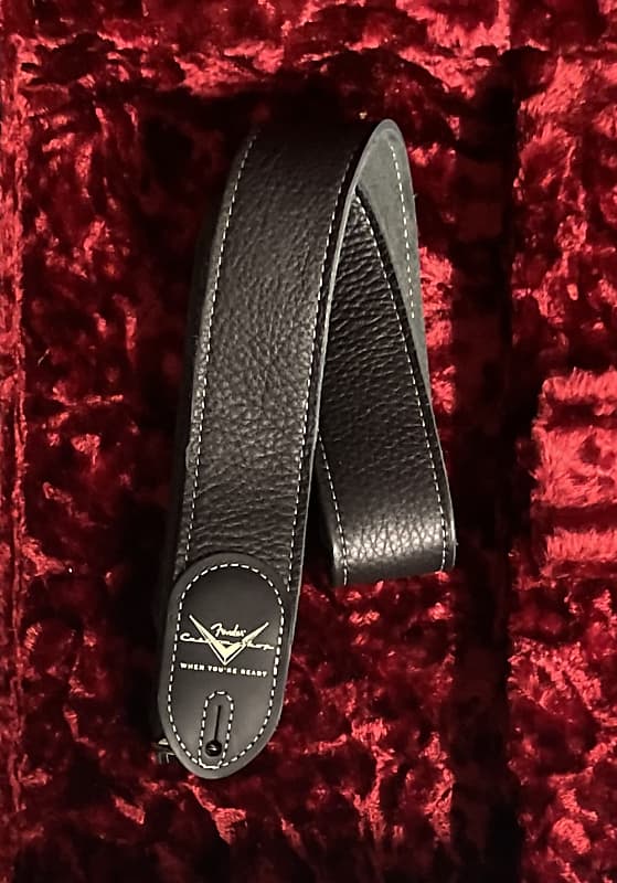 Fender USA Custom Shop GUITAR STRAP, Stratocaster Black Reverb