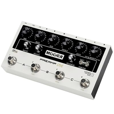 Mooer Preamp LIVE Guitar multi effects processor w Bluetooth white image 4