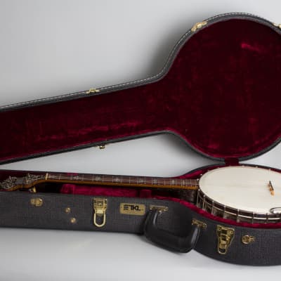 Wm. Lange  Super Orpheum 3 Tenor Banjo,  c. 1929, ser. #17368, black tolex hard shell case. image 10
