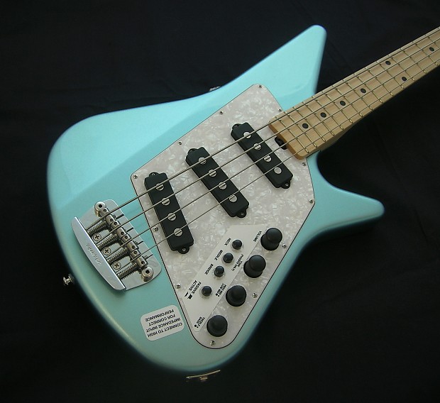 2009 MusicMan Big Al Bass Mint Cond Made in USA Aqua Purple