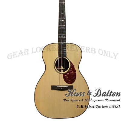 Huss & Dalton OM 14-fret Custom Red Spruce & Madagascar Rosewood handcrafted guitar 5831 image 5