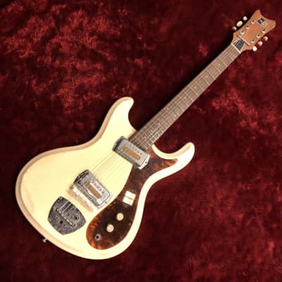 c.1960s-1970s Guyatone LG-50T Mosrite Style MIJ Vintage Guitar  “Ivory” image 2