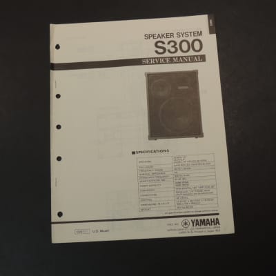 Yamaha S300 Service Manual [Three Wave Music]