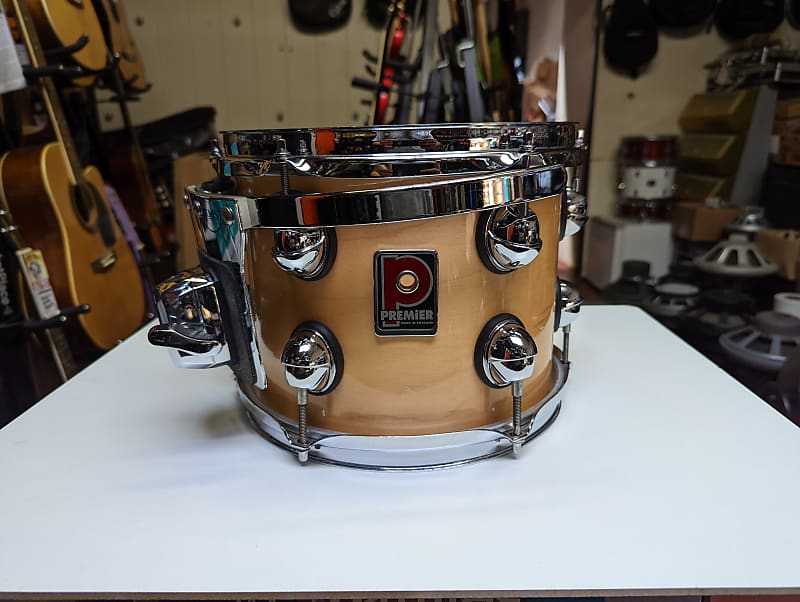 Top Quality 1997 Premier Made In England 8 x 10" Natural Lacquer Genista Tom - Looks & Sounds Great! image 1