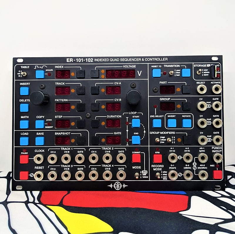 Orthogonal Devices ER-101/102 // 4-track CV/gate sequencer w/expander and  aluminum alt panel