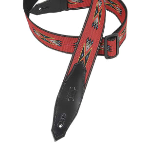 Levy's MSSN80-RED Signature Series 2" Southwest Navajo Print Guitar Strap