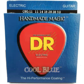 DR CBE-11 Cool Blue K3 Coated Electric Guitar Strings - Heavy (11-50)