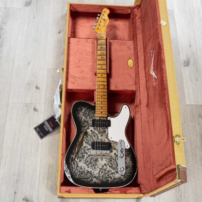Fender Custom Shop Limited Edition Dual P90 Tele Relic Guitar, Black Paisley image 11