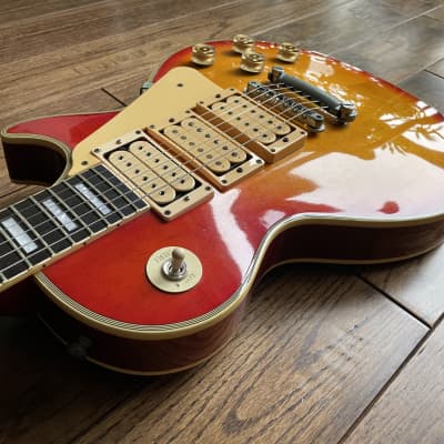 1980s Burny RLC Custom Ace Frehley Electric Guitar 3 Pickups LP Dimarzio Upgrade gibson Burst image 6