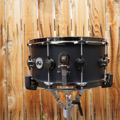 DW USA Collectors Series - Intense Ebony Satin Oil - 6.5 x 14" Pure Maple SSC/VLT Shell With Ring's Snare Drum w/ Black Nickel Hdw. image 3